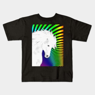 Horse Lovers Magical White Horse Kids T-Shirt